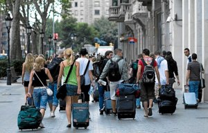 Turistas extranjeros en España